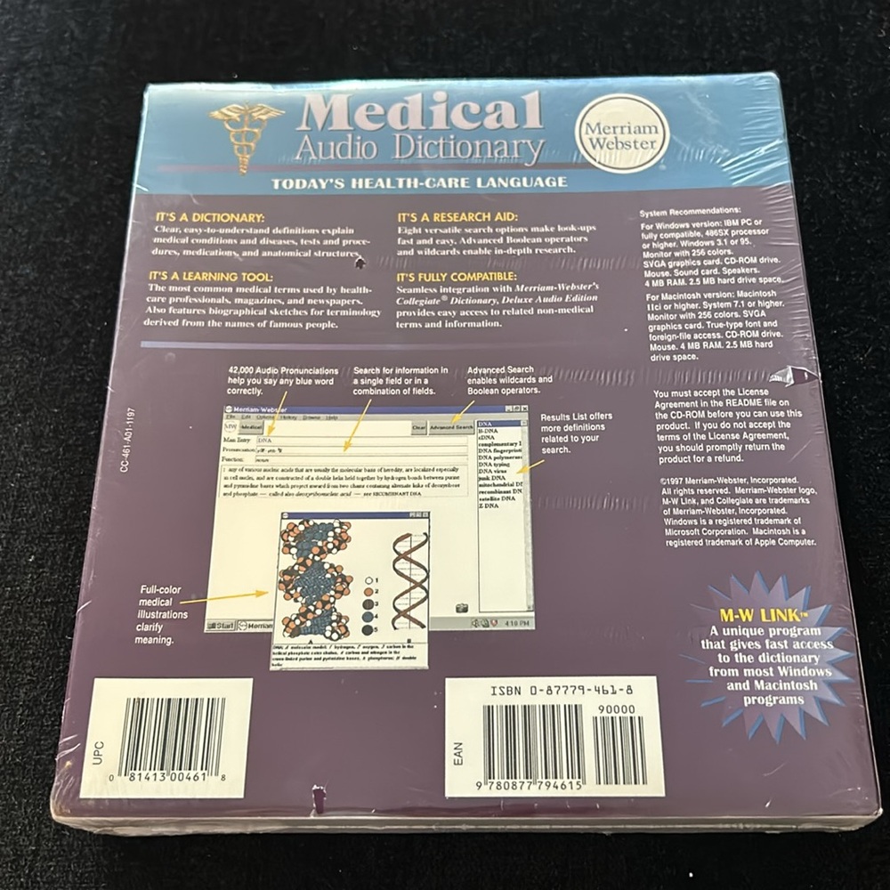 Merriam-Webster’s Medical Audio Dictionary on CD-ROM, Brand New. Sealed. - Picture 2 of 5